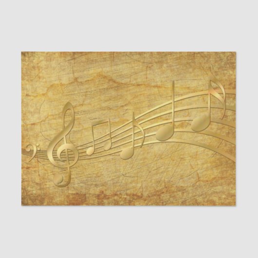 Mousseline Musique Notes Papier Vintage (Recto)