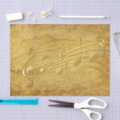 Mousseline Musique Notes Papier Vintage (Artisanat)