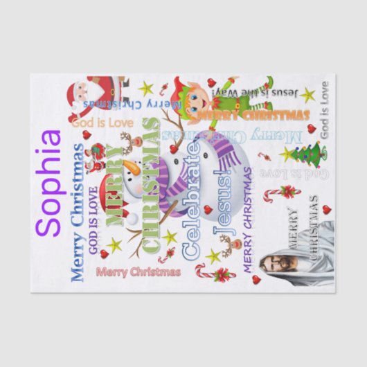 Mousseline Noël du papier de tissus (Recto)