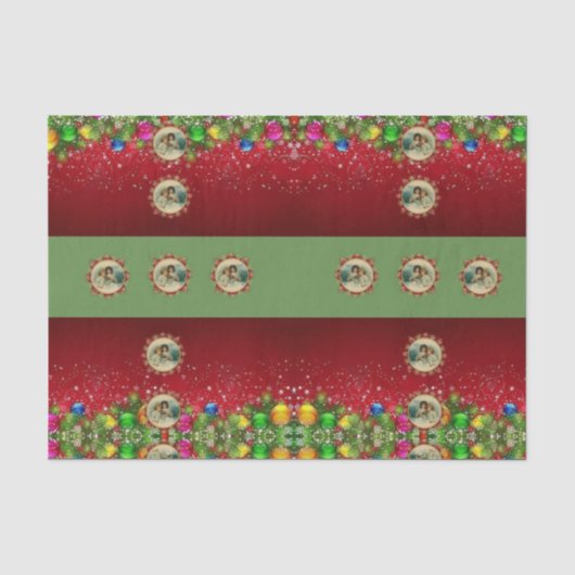 Mousseline Noël du papier de tissus (Recto)