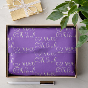 Mousseline Noel Luxueux papier cadeau royal pour Noël viole