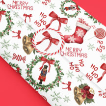 Noisettes de Noël Stockage papier de tissus rouges