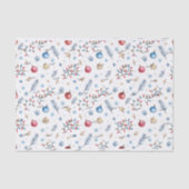 Mousseline Nom du script 3 feuilles Papier Tissu Whimsy Noël (Recto)