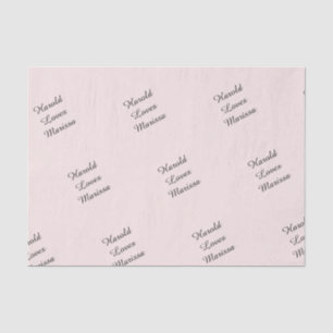 Mousseline Noms du papier de tissus rose Love