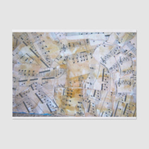 Mousseline Notes musicales Papier Tissus
