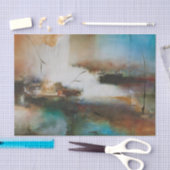 Mousseline Nuages d'aquarelle Abstraits - Papier de tissus (Artisanat)