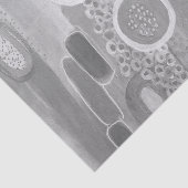 Mousseline Nuances de gris Papier Tissu d'art Abstrait (Détail)