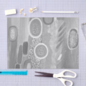 Mousseline Nuances de gris Papier Tissu d'art Abstrait (Artisanat)