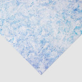 Mousseline Nuances de papier de tissu gelé bleu (Détail)