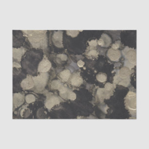 Mousseline Nuances de papier de tissus noir et or