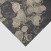 Mousseline Nuances de papier de tissus noir et or (Détail)