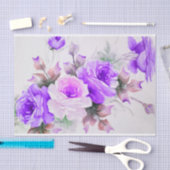 Mousseline Nuances de papier tissus Roses violet (Artisanat)