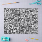 Mousseline Numéros Tissu ou papier découpage (Artisanat)