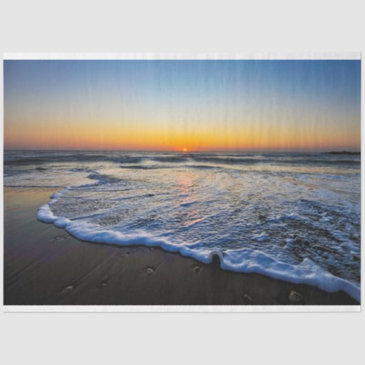 Mousseline Ocean Sunset 4 20x30 Papier de fond de découpage (Recto)