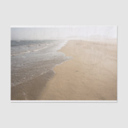 Mousseline Ocean Whitewash sur la plage papier de tissus