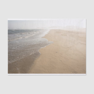 Mousseline Ocean Whitewash sur la plage papier de tissus