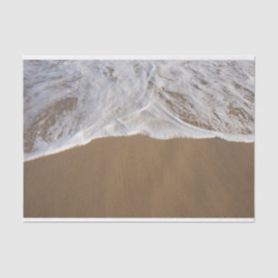 Mousseline Ocean Whitewash sur le papier de tissus sur la pla