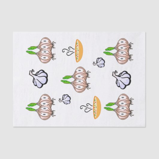 Mousseline Oignons en papier de tissus Chef ail (Recto)