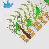 Mousseline Oiseaux de papier de tissu décoratif (Détail)