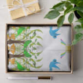 Mousseline Oiseaux de papier de tissu décoratif (Cadeau)