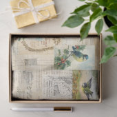 Mousseline Oiseaux en détresse et document Ephemera papier de (Cadeau)