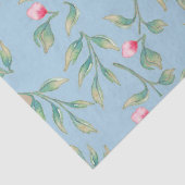 Mousseline Omphalodes Papier Tissu Floral Bleu (Détail)