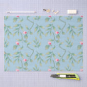 Mousseline Omphalodes Papier Tissu Floral Bleu (Artisanat)