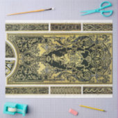 Mousseline Or architectural et papier découpage noir (Artisanat)