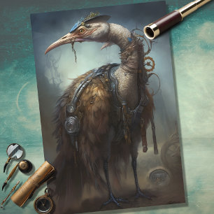Mousseline Ostrich Steampunk 2 papier découpage