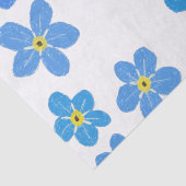 Mousseline Oubliez-moi-pas Fleurs papier de tissus (Détail)