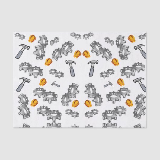 Mousseline Outils de charpentiers en papier décoratif (Recto)