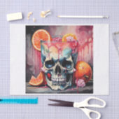 Mousseline Paloma Tropical Drink Skull Decoupage Papier (Artisanat)