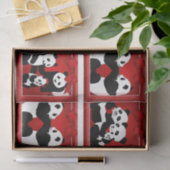Mousseline Panda de Noël Pores de décantation ensemble papier (Cadeau)