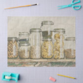 Mousseline Pantry Mason Jars Découpage Papier Tissu (Artisanat)