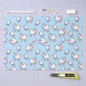 Mousseline Papier à enveloppement bleu mouton (Artisanat)