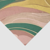 Mousseline Papier à envelopper abstrait rose vert Sage 3 feui (Détail)