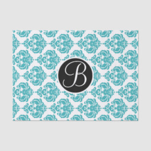 Mousseline Papier à lettres initial monogramme damassé Glam A