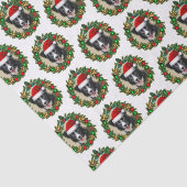 Mousseline Papier à mouchoirs pour chiens de Noël Collie (Détail)