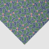 Mousseline Papier à papier blanc rouge et vert pour Noël (Détail)