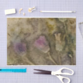 Mousseline Papier à papier de découpage floral vert pourpre é (Artisanat)