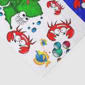 Mousseline Papier à papier de tissus Crabe de poisson Océan (Détail)