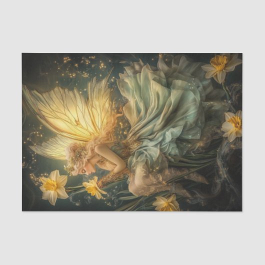 Mousseline Papier à papier fleur (Recto)