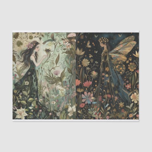 Mousseline Papier à papier papier pour découpage fées jour/nu (Recto)