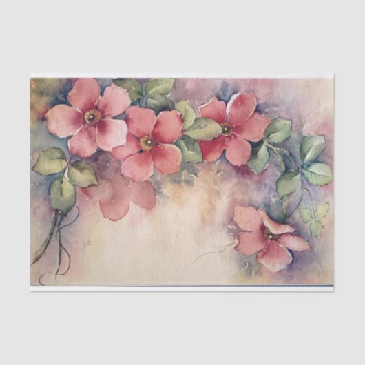 Mousseline Papier à papier pour bois rose (Recto)