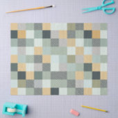 Mousseline Papier à papier ton vert bleu or (Artisanat)