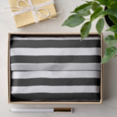 Mousseline Papier à rayures noir et blanc (Cadeau)