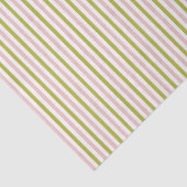 Mousseline Papier à rayures rose et vert (Détail)