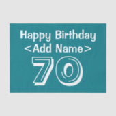 Mousseline Papier à thème personnalisé 70e anniversaire (Recto)