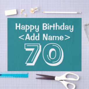 Mousseline Papier à thème personnalisé 70e anniversaire