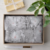 Mousseline Papier à tôle noir et blanc à fleurs de neige Abst (Cadeau)